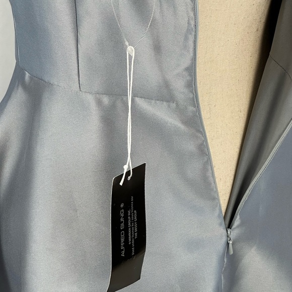 Alfred Sung Sleeveless High Low Cocktail Dress - Grey - size 6 - Picture 7 of 8